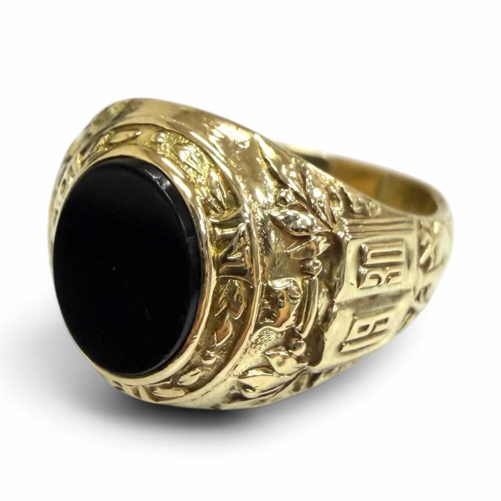 TIFFANY & Co. Vintage 14K Onyx Ring, 1930, New Rochelle University, Extremely...